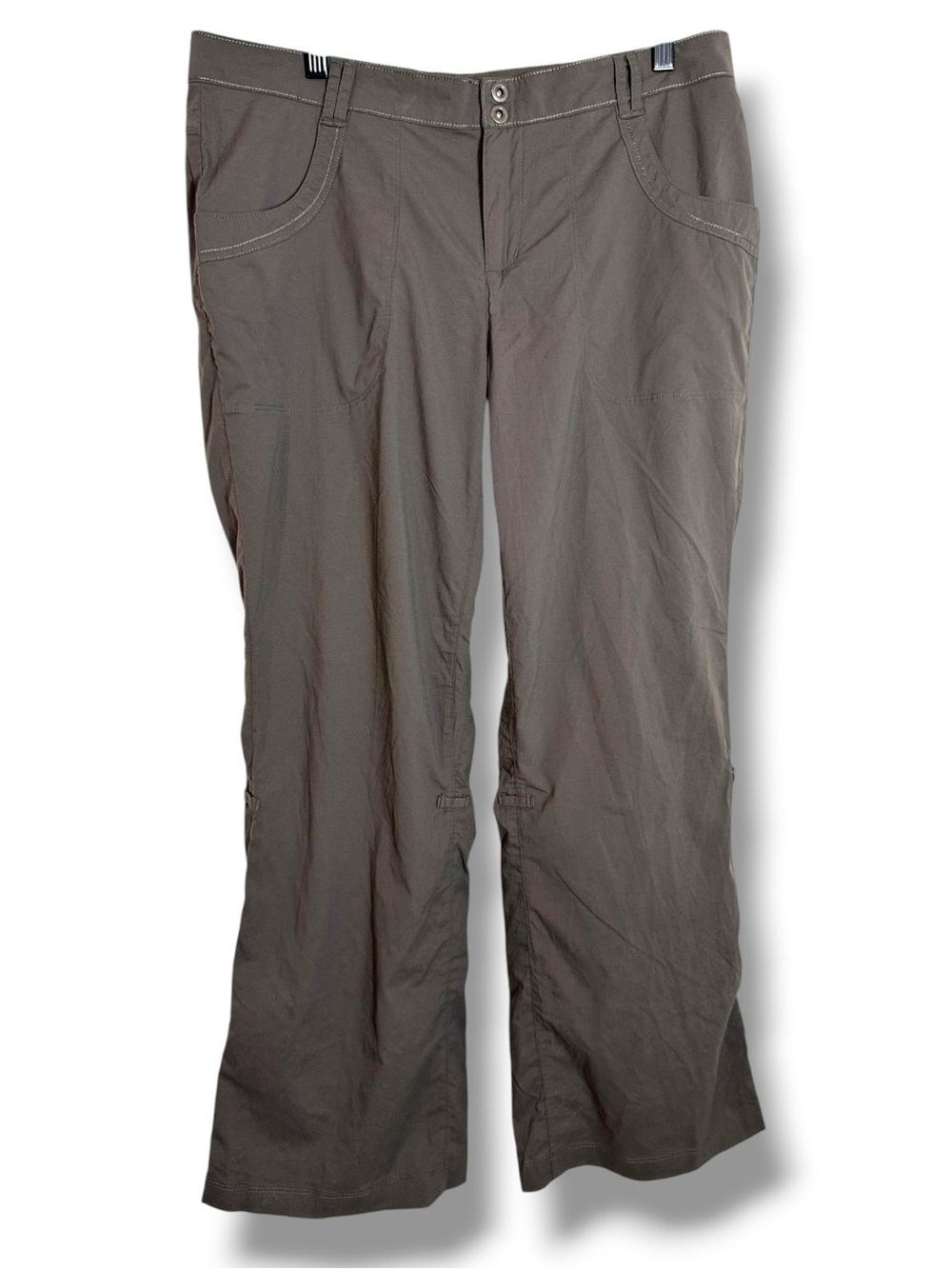 REI Gray Convertible Nylon Wide Leg Pants Women’s Size 14 Outdoor